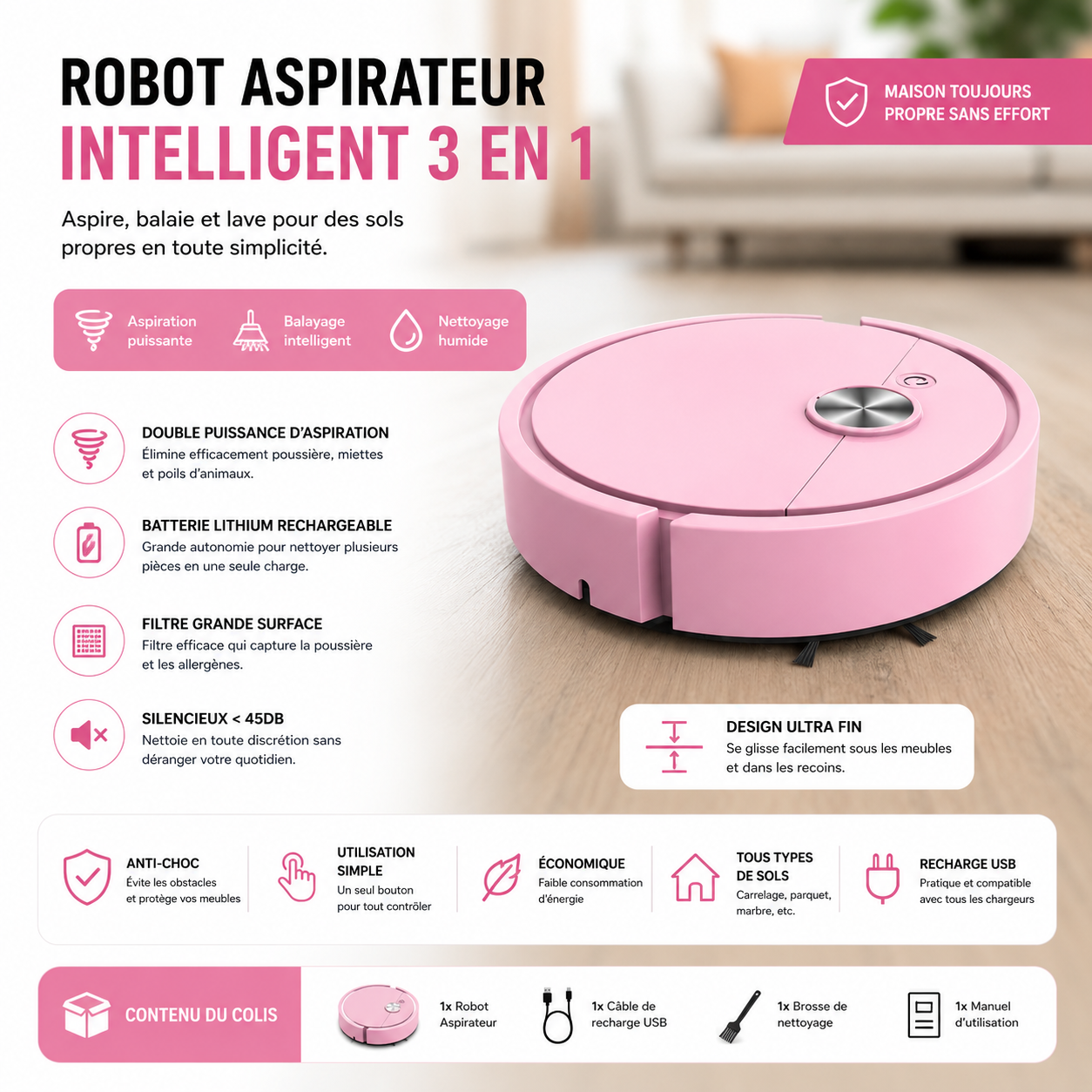 Robot de balayage Intelligent
